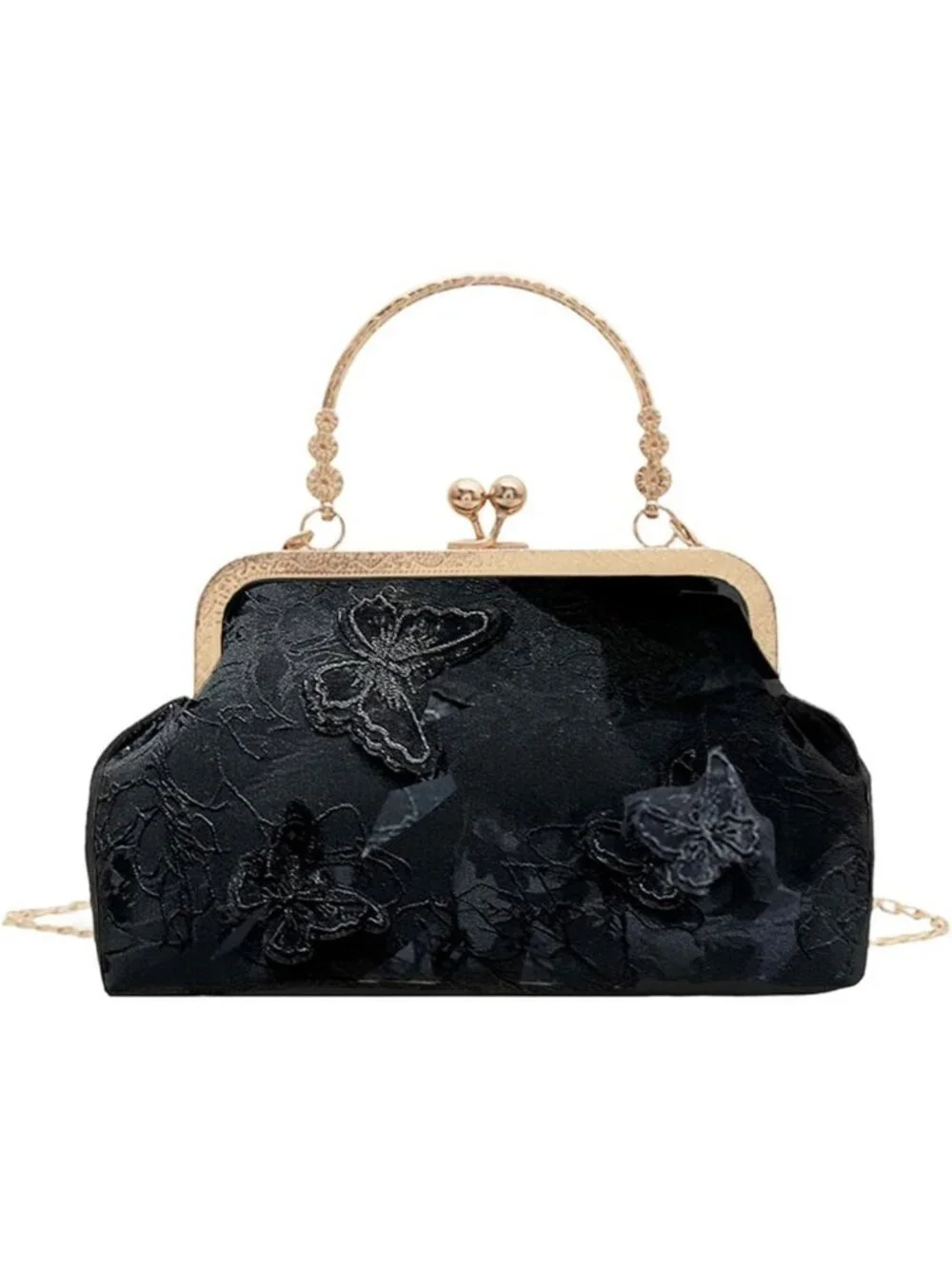 Chic Embroidered Butterfly Clutch Purse, Retro Crossbody Bag for Weddings
